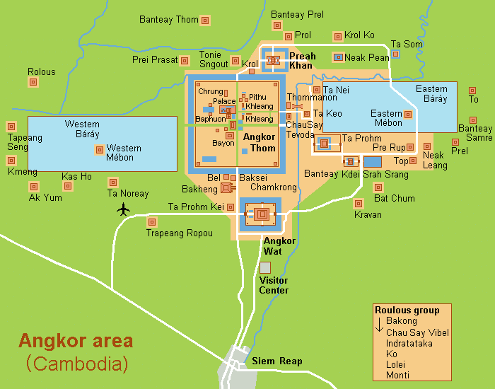 Angkor Complex Map